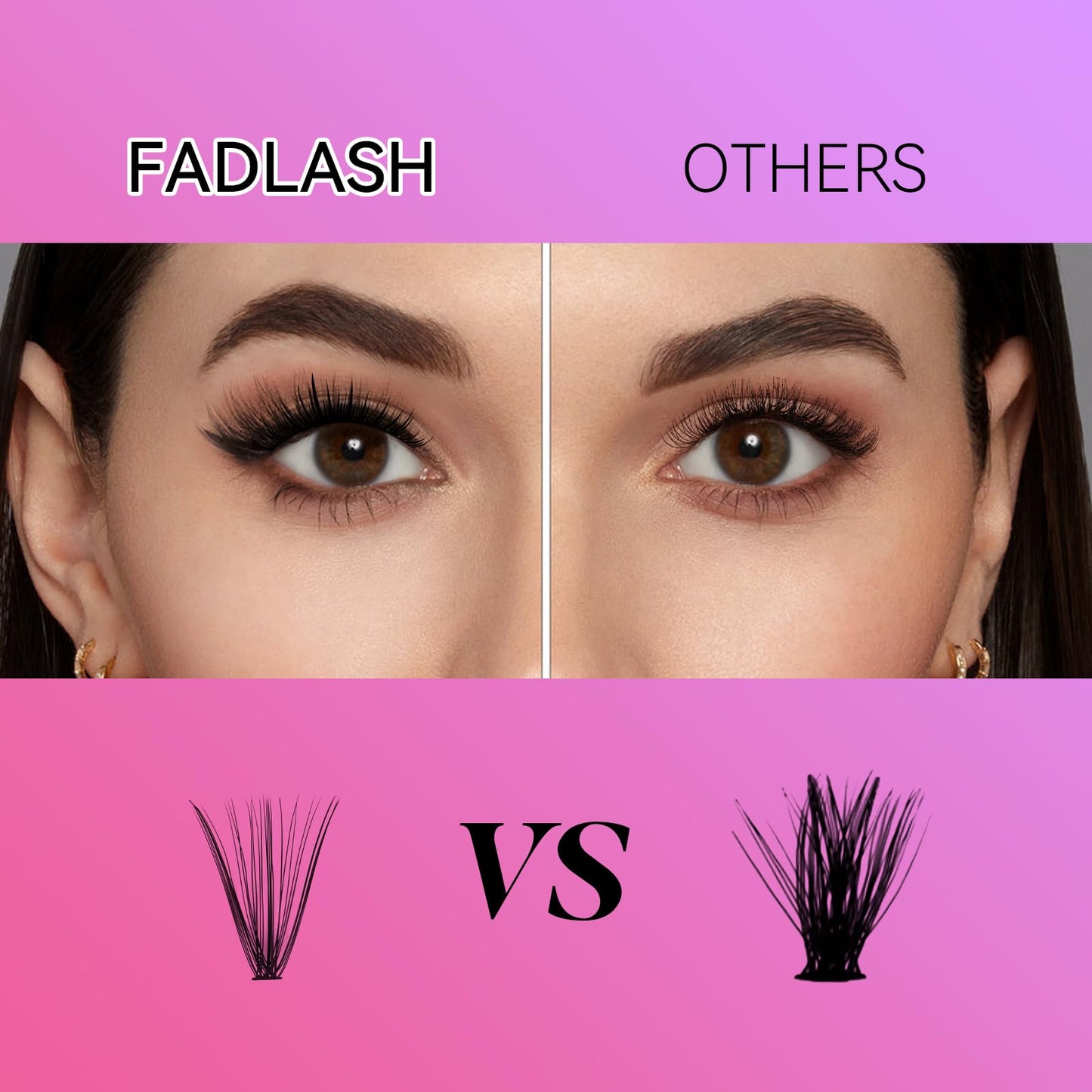 Individuella ögonfransar Cluster Lashes Kit 0.07 D Curl 8-16mm 30D + 40D