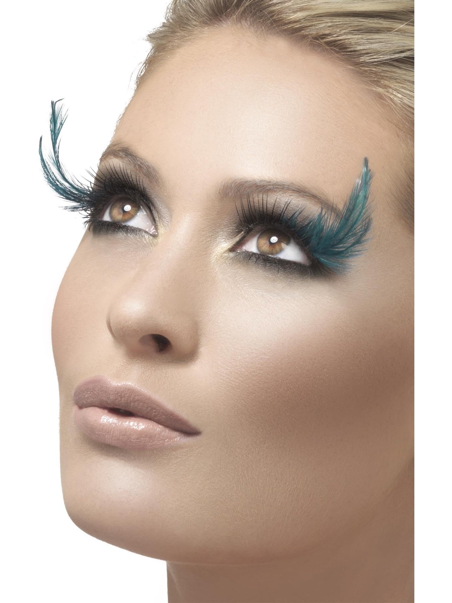 Black and Green Feather Plume Eyelashes