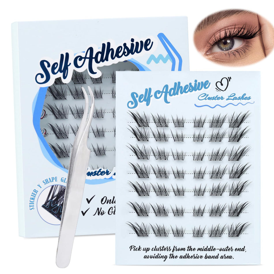 Pre Glued Eyelashes Fox Eye (C Curl)